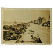 Vehículos británicos abandonados en Dunkerque